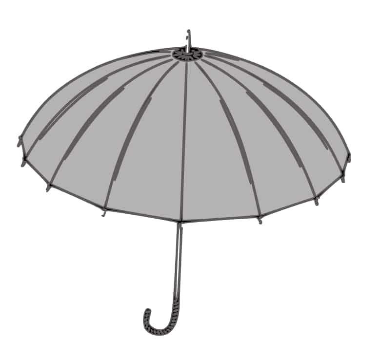 Transparent paraply